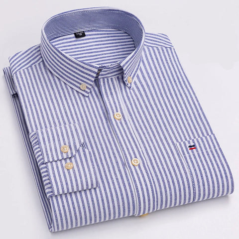 Camisa Masculina Listrada Manga Longa