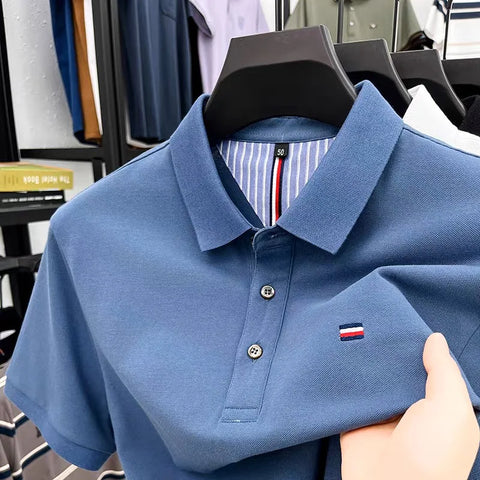 camisa polo masculina azul 2