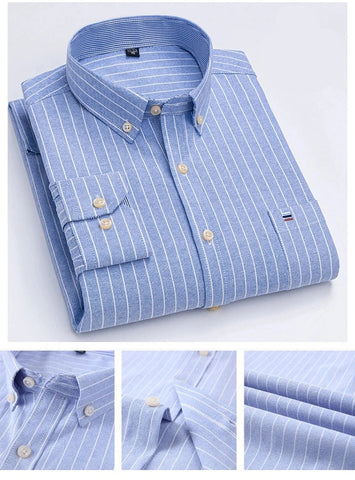 Camisa Masculina Listrada Manga Longa